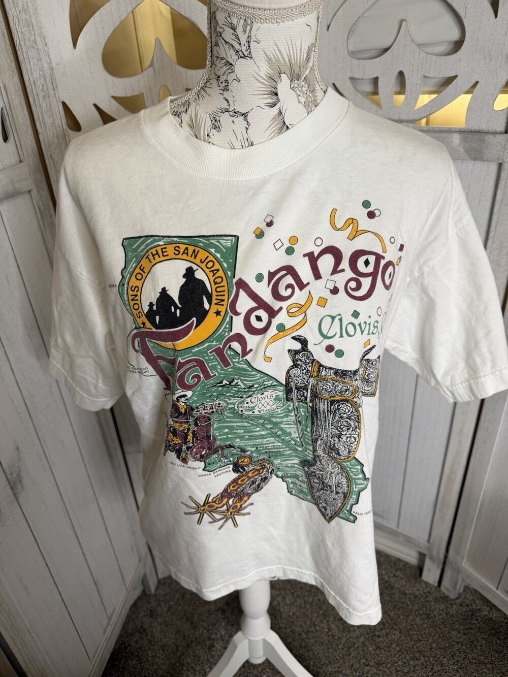 Vintage California Fandango Tshirt San Joaquin Graphic Tee Size Large Murina
